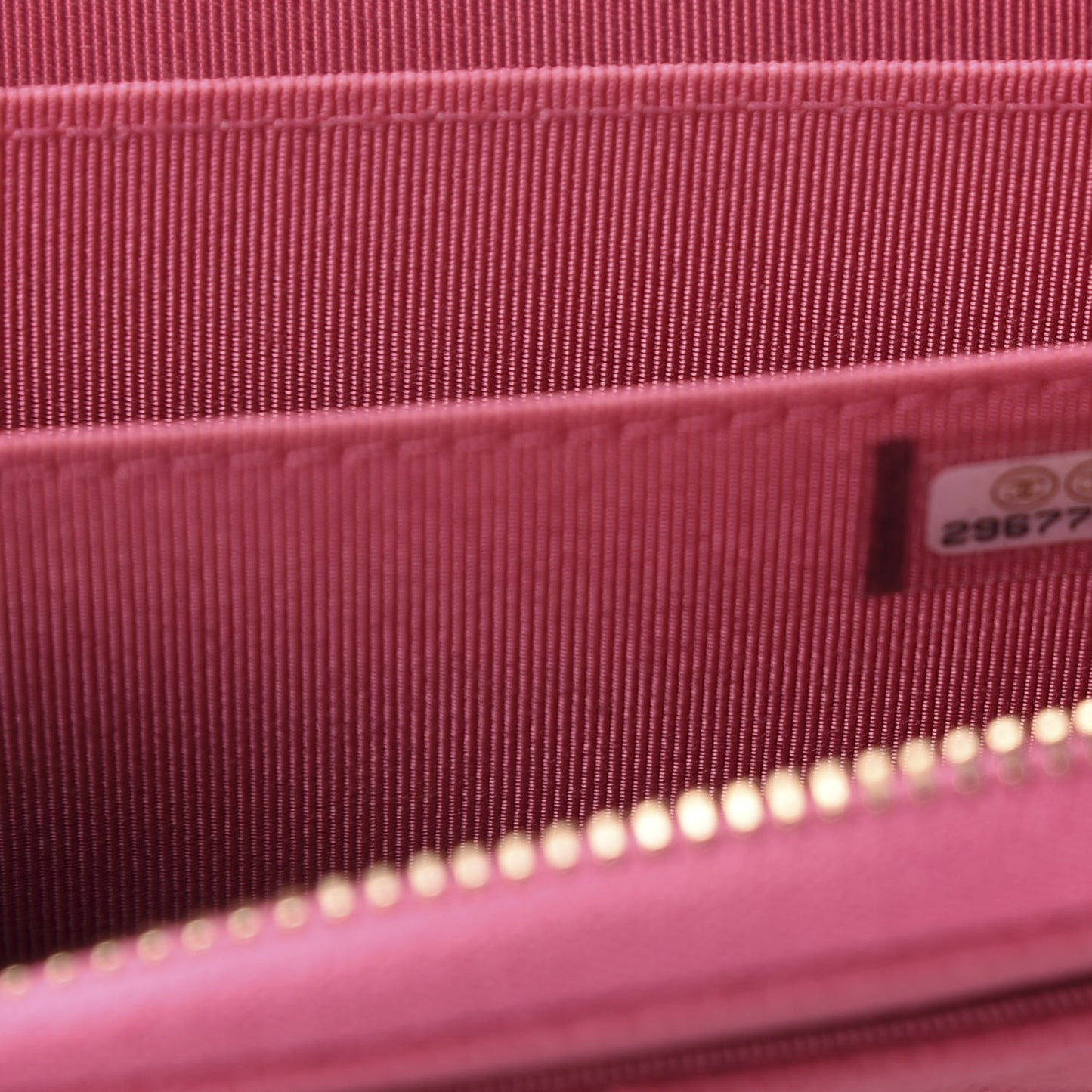Caviar Quilted Zip Coin Purse Pink