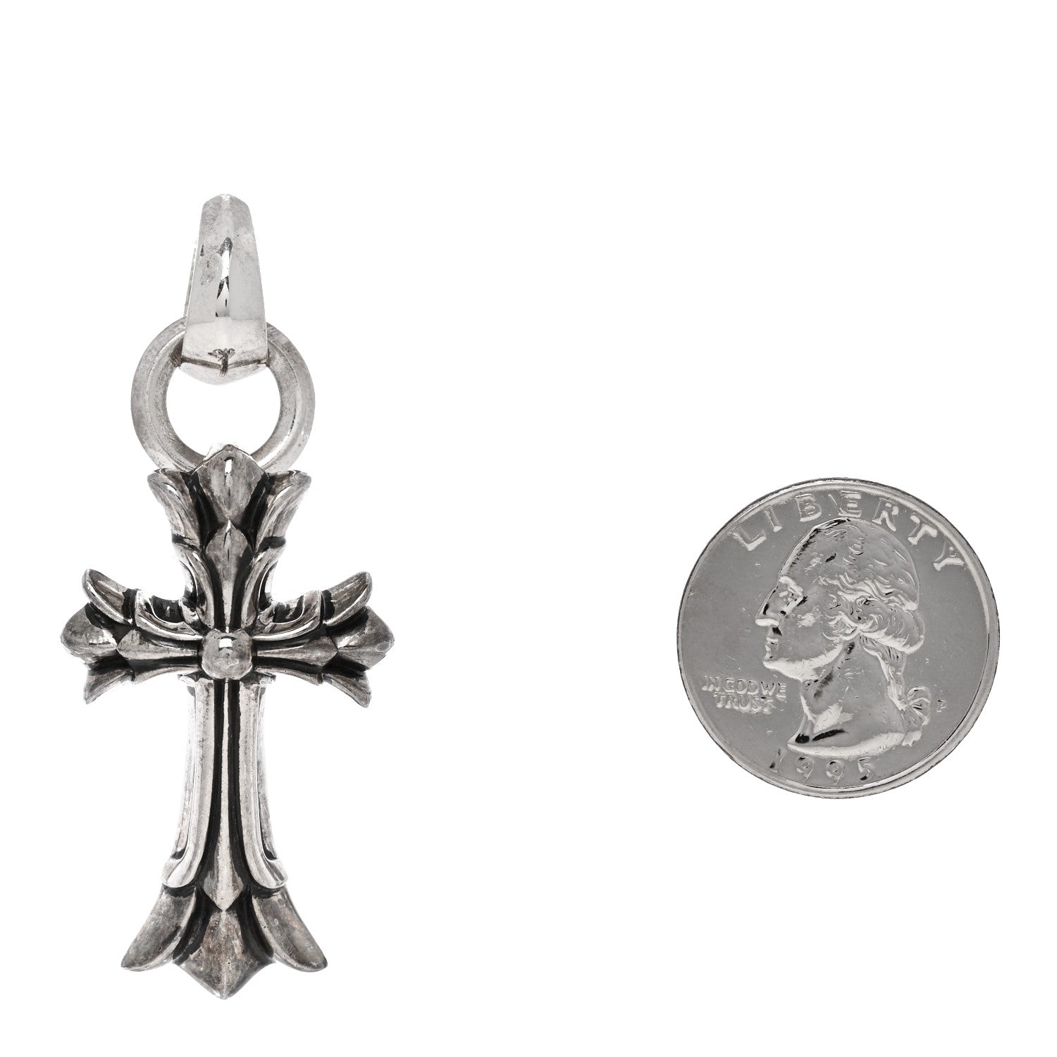 Chrome Hearts Sterling Silver Double Cross Pendant 1836038