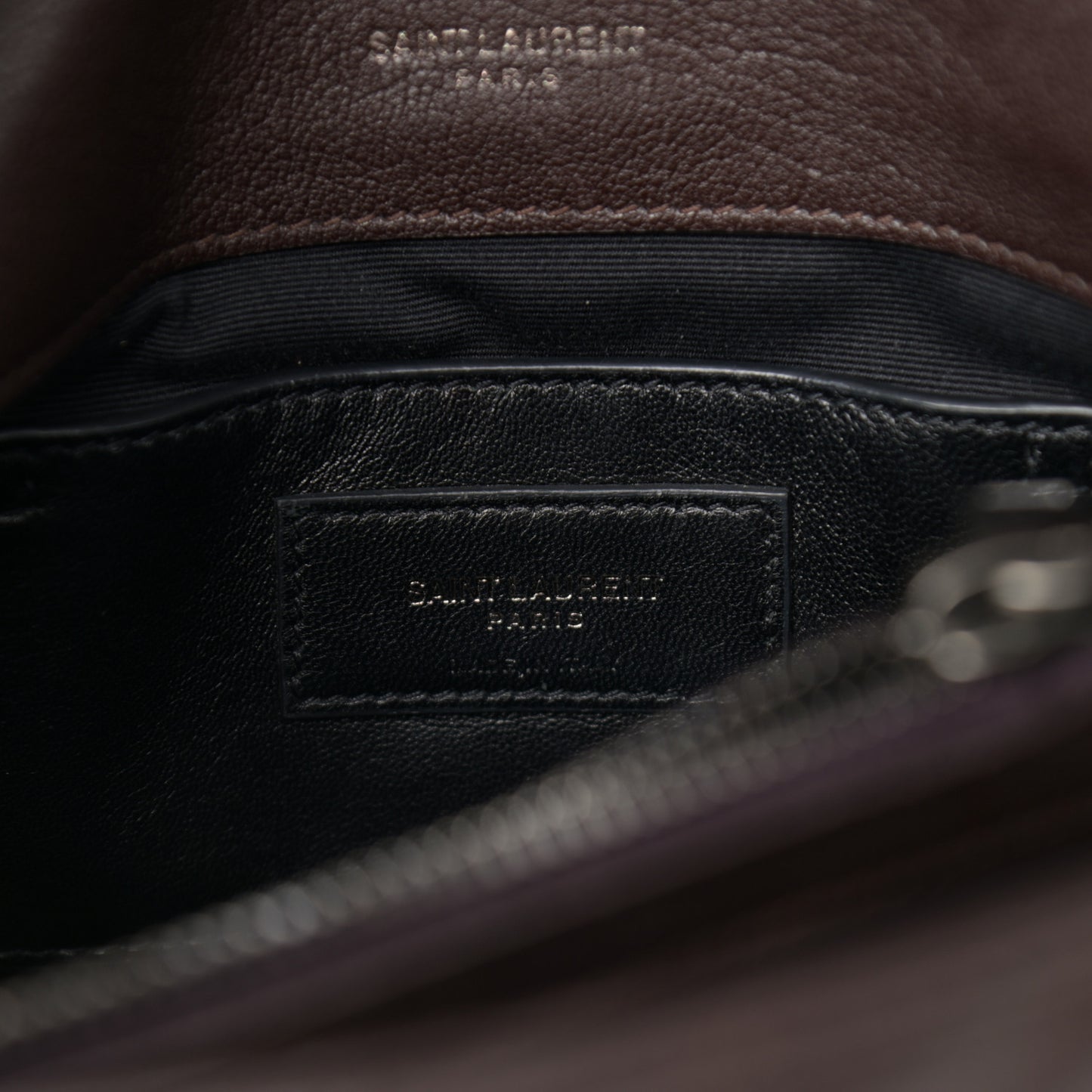 Calfskin Matelasse Chevron Monogram Medium College Bag Faggio