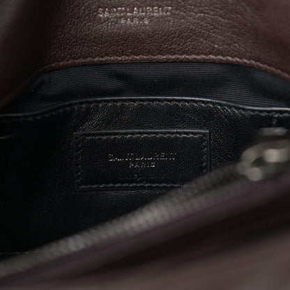 Saint Laurent Calfskin Matelasse Chevron Monogram Medium College Bag Faggio 6 of 11