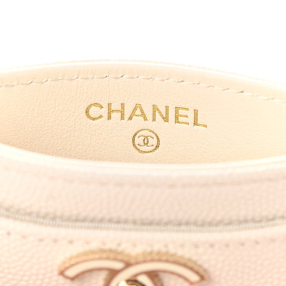 Chanel Caviar Quilted Vintage Mademoiselle Card Holder White 5 of 8
