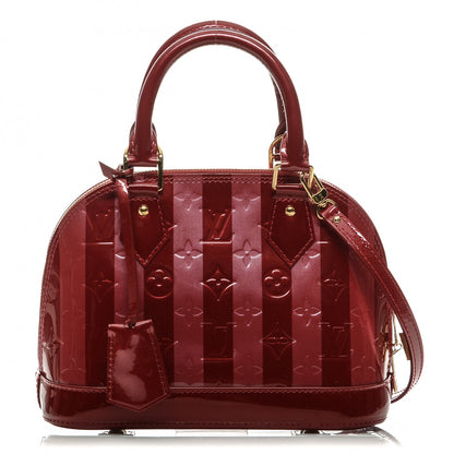 Louis Vuitton Vernis Rayures Alma BB Pomme D'Amour 1 of 7