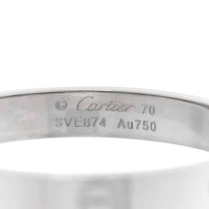 Cartier 18K White Gold 3.5mm LOVE Wedding Band Ring 70 13 4 of 5