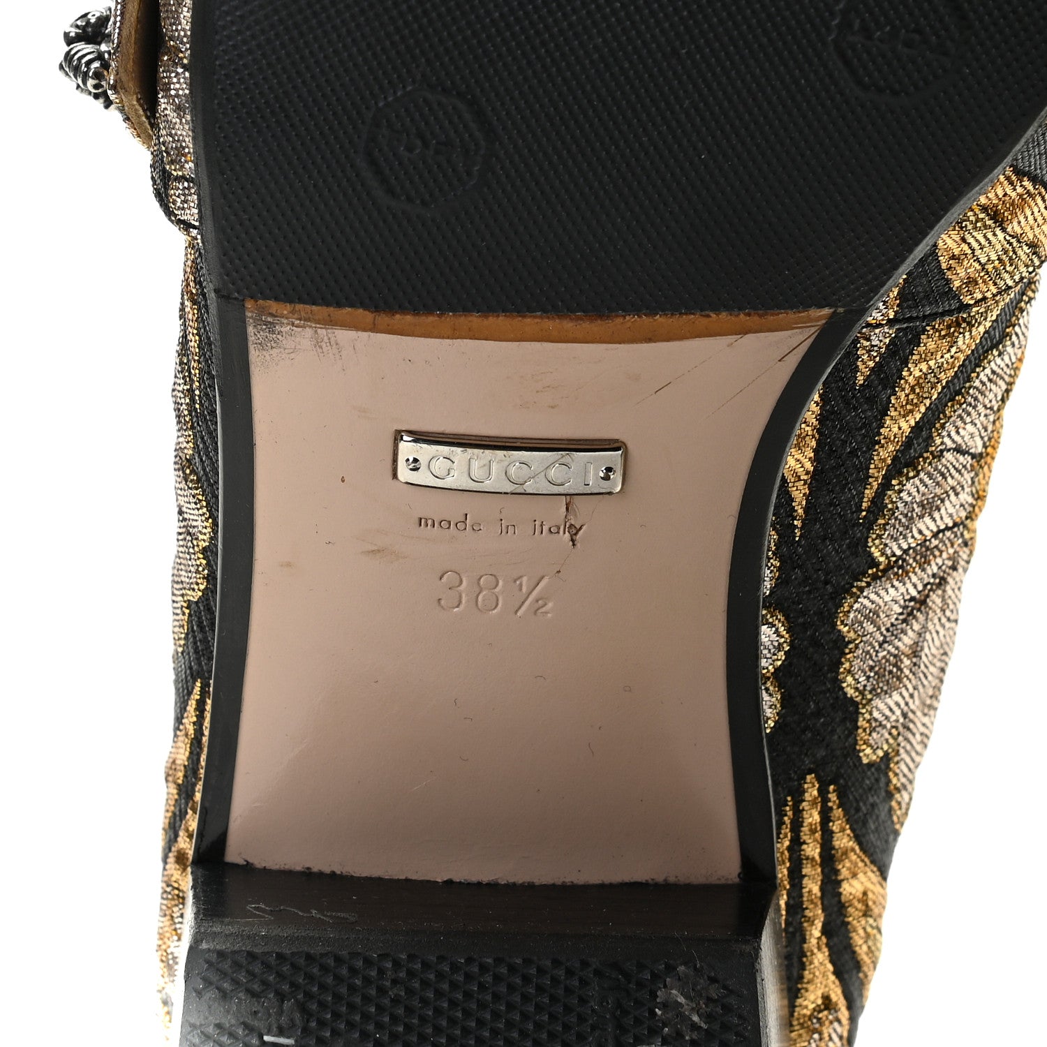 Gucci Brocade Floral Jacquard Dionysus Loafers 38.5 Black 8 of 9