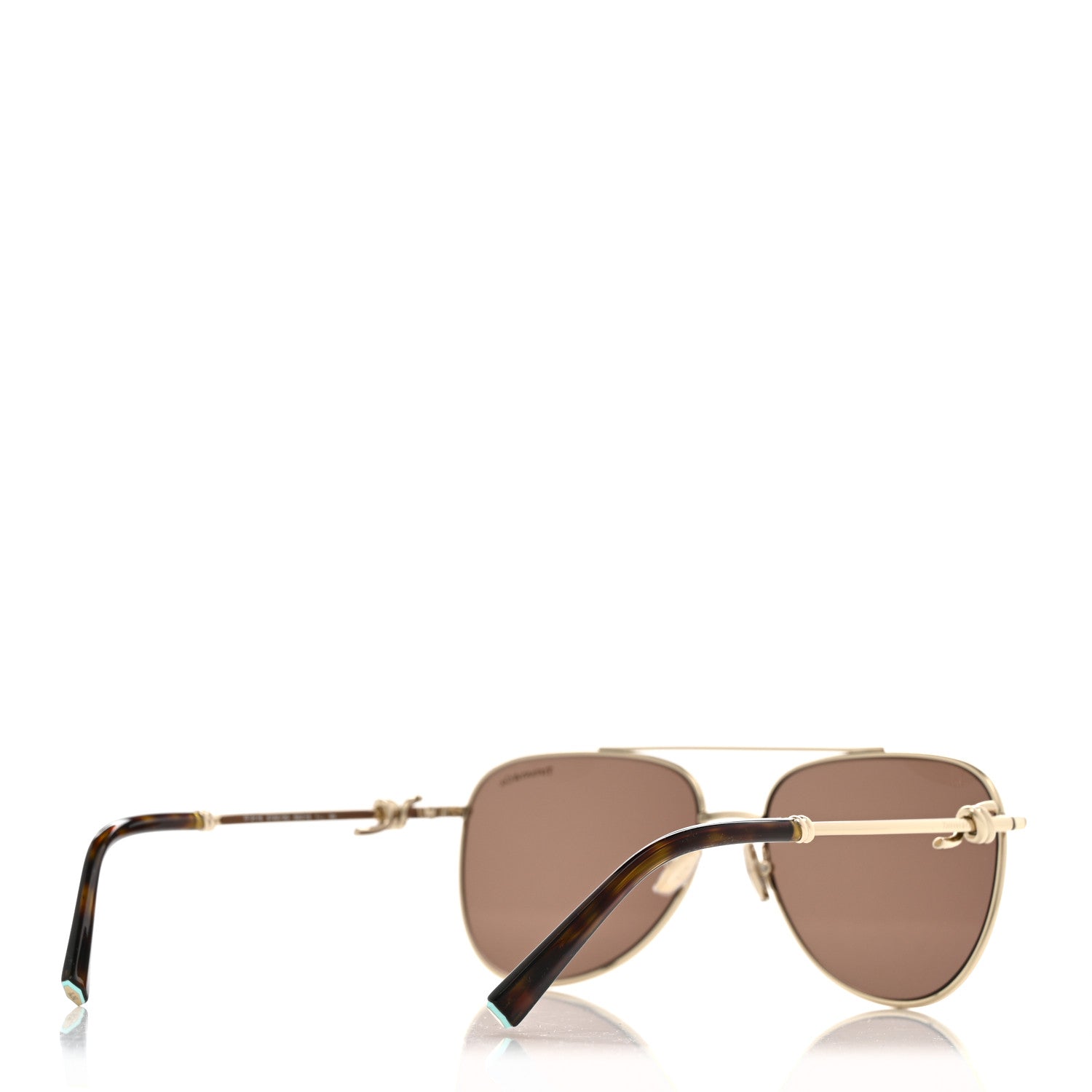 Tiffany Metal Knot Aviator Sunglasses TF3116 Pale Gold 4 of 7