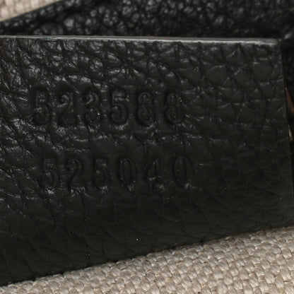 Gucci Grained Calfskin Logo Half Moon Hobo Black 7 of 9