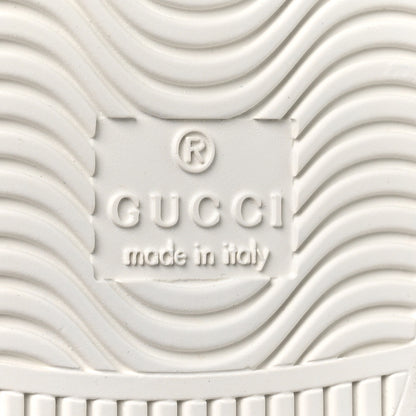Gucci Calfskin Interlocking G Perforated Womens Ace Sneakers 37 White Grey Sky 7 of 9