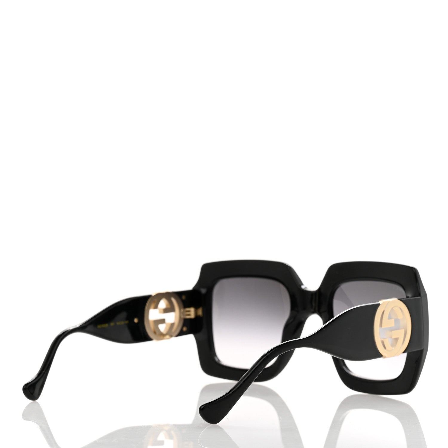 Gucci Acetate Rectangular Frame Chain Sunglasses GG1022S Black 4 of 8