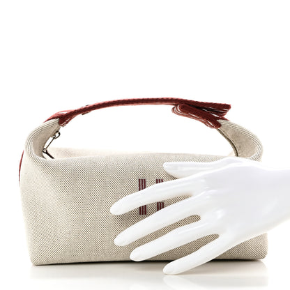 Hermes Canvas Small Bride-A-Brac Natural Rouge H 2 of 6