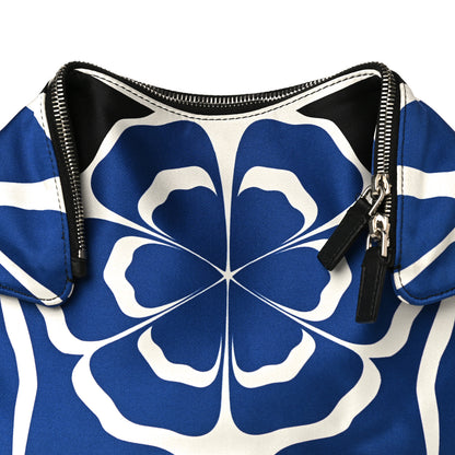 Alexander McQueen Silk Flower Collage De Manta Clutch Royal Blue Black 8 of 13