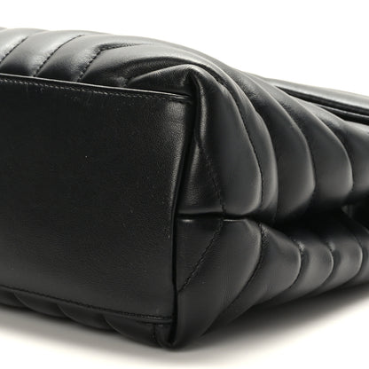 Saint Laurent Calfskin Y Quilted Monogram Monochrome Medium Loulou Chain Satchel Black 9 of 9