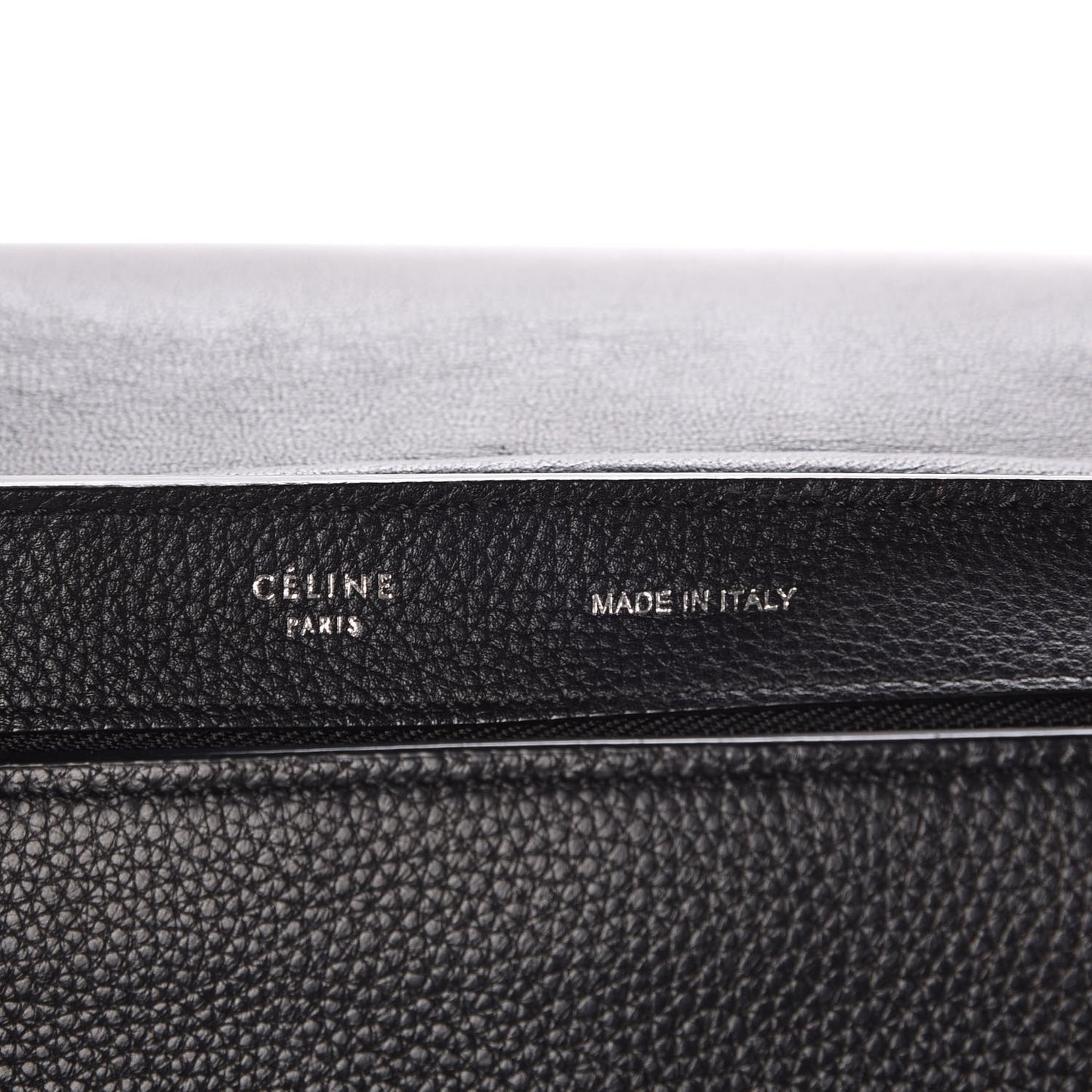 Drummed Calfskin Suede Small Trapeze Black