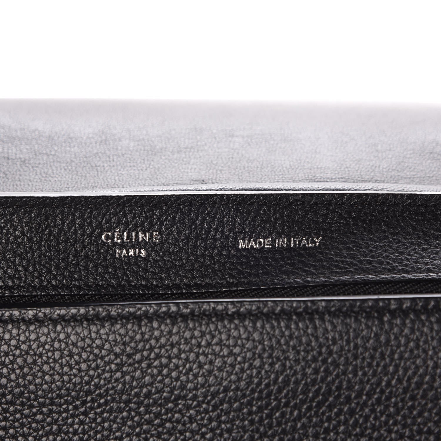 Celine Drummed Calfskin Suede Small Trapeze Black 7 of 8