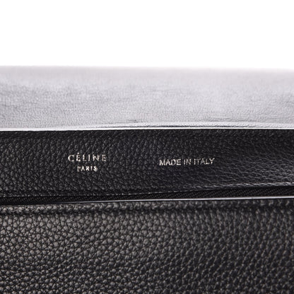 Celine Drummed Calfskin Suede Small Trapeze Black 7 of 8