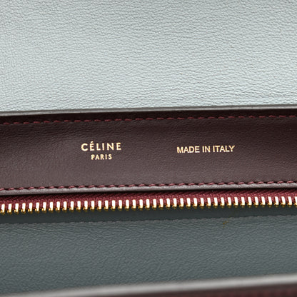 Celine Smooth Calfskin Suede Medium Tri-Color Trapeze Dark Grey 6 of 14