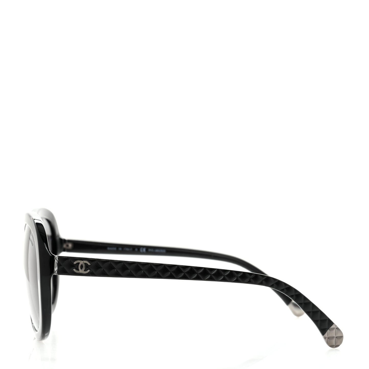 Acetate Quilted CC Polarized Sunglasses 5328 Black