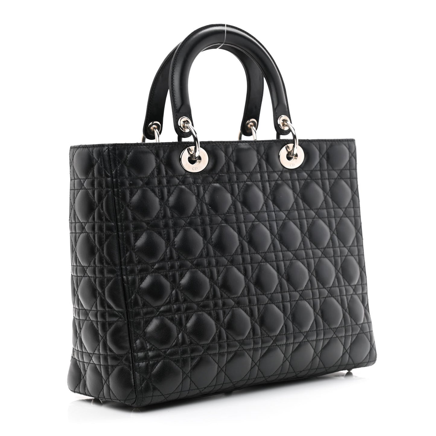 Lambskin Cannage Large Lady Dior Black