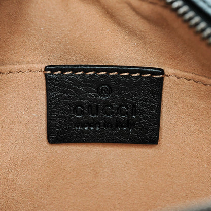 Gucci Calfskin Matelasse Mini GG Marmont Chain Shoulder Bag Black 6 of 6