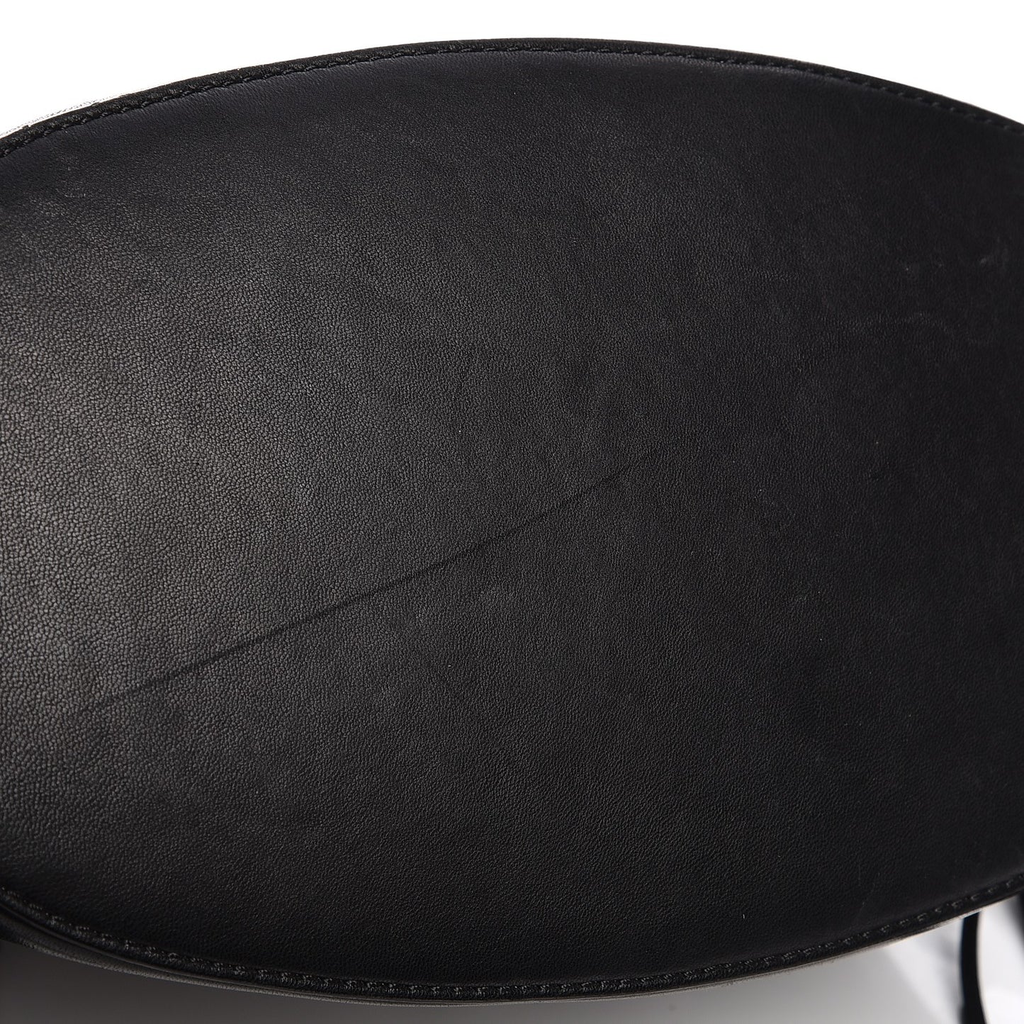 Calfskin Laser Cut Drawstring Bag Black
