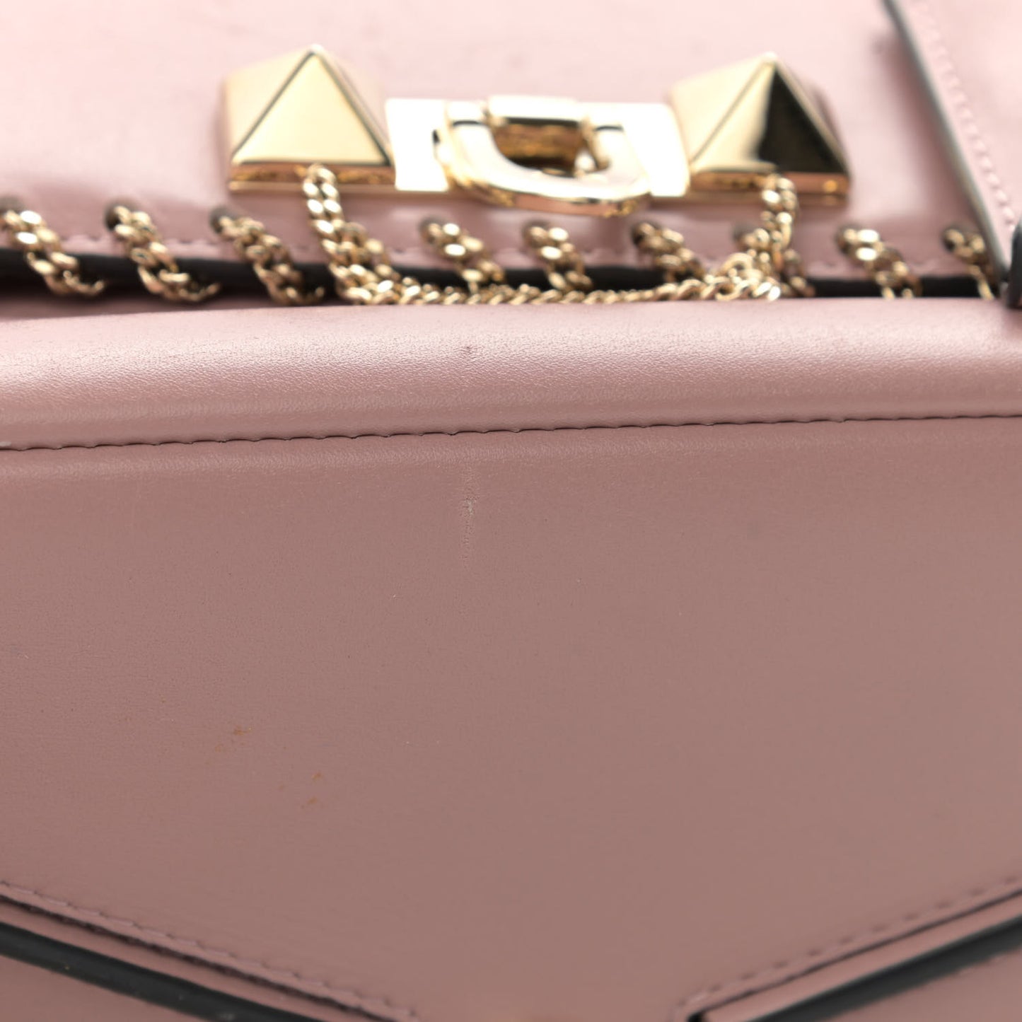 Calfskin Groumette Small Demilune Double Handle Satchel Lipstick
