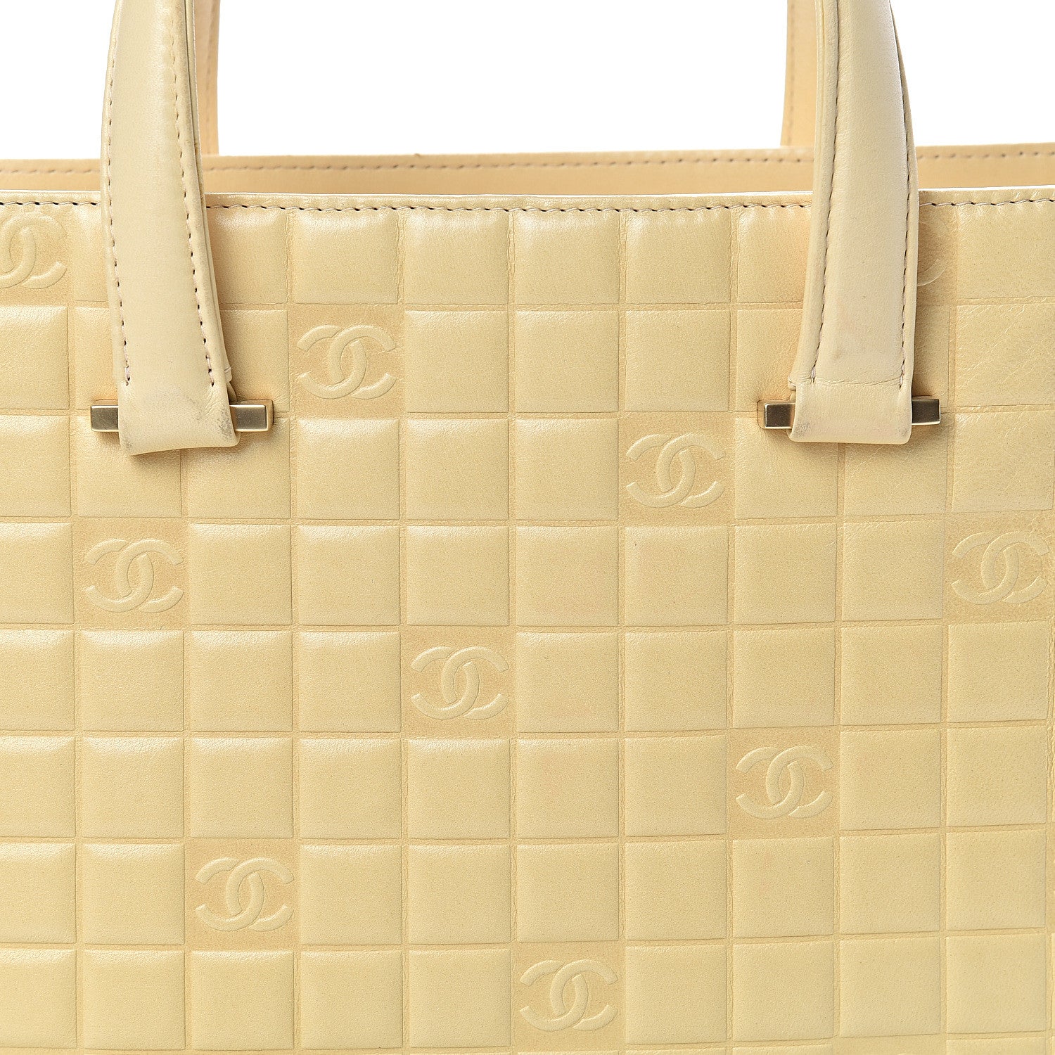 Chanel Lambskin Quilted Chocolate Bar Tote Beige 7 of 15