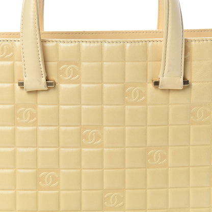 Chanel Lambskin Quilted Chocolate Bar Tote Beige 7 of 15