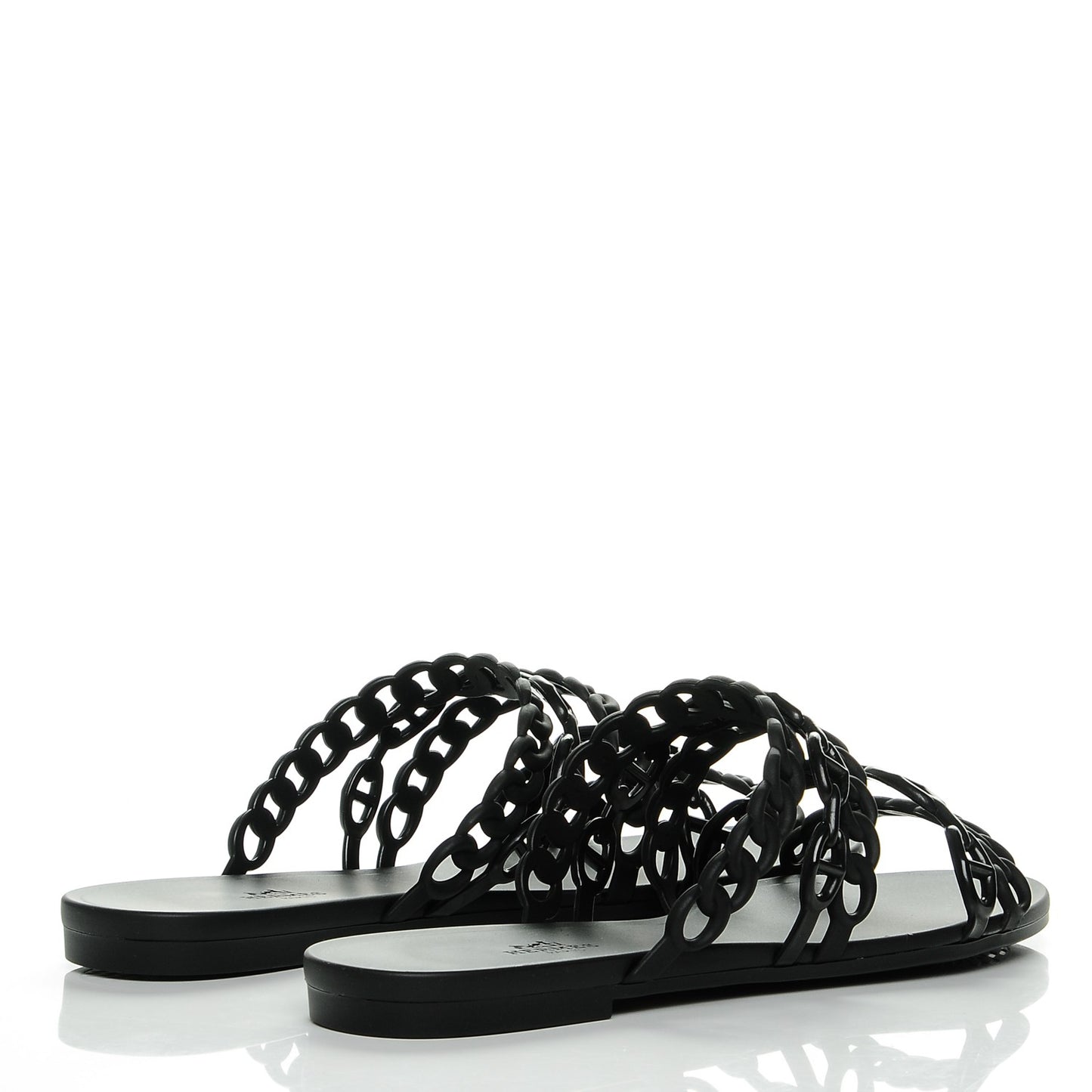 Rubber Chaine d'Ancre Nude Sandals 41 Black