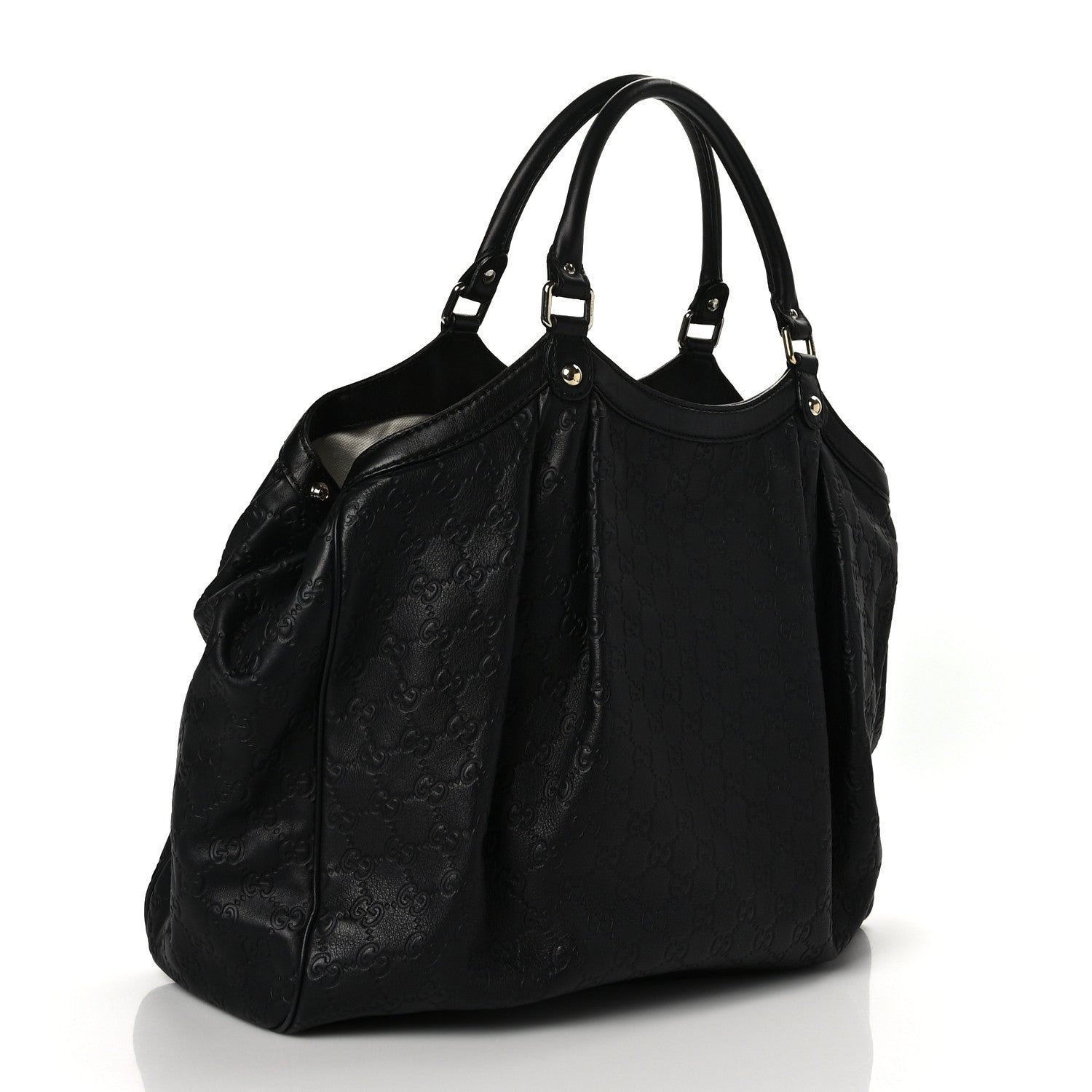 Gucci Guccissima Large Sukey Tote Black 3 of 9
