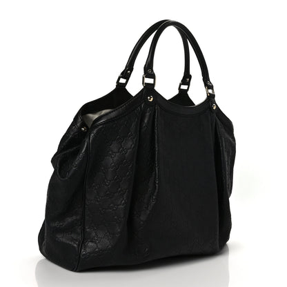 Gucci Guccissima Large Sukey Tote Black 3 of 9