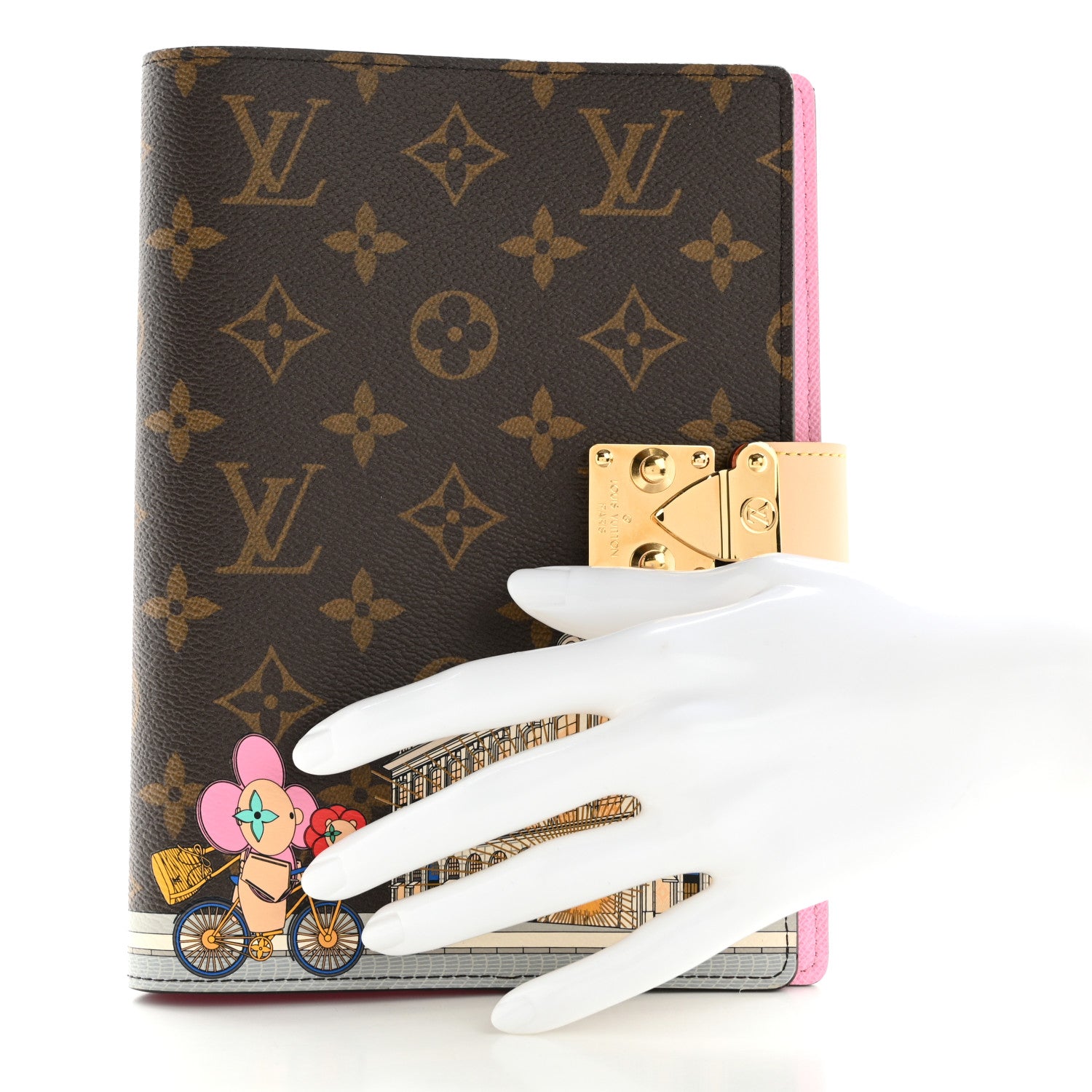Louis Vuitton Monogram 2022 Christmas Animation Paris Notebook Cover Pink 2 of 7