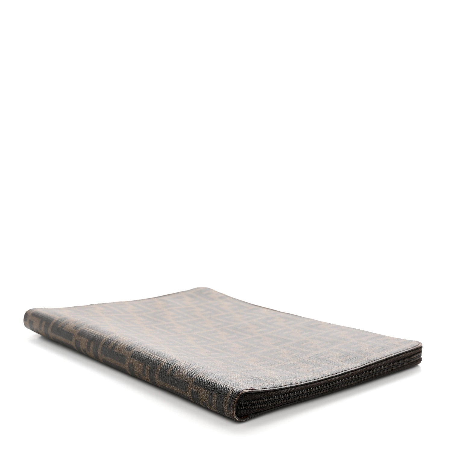Fendi Zucca Spalmati Zip Around Document Holder Tobacco 4 of 11
