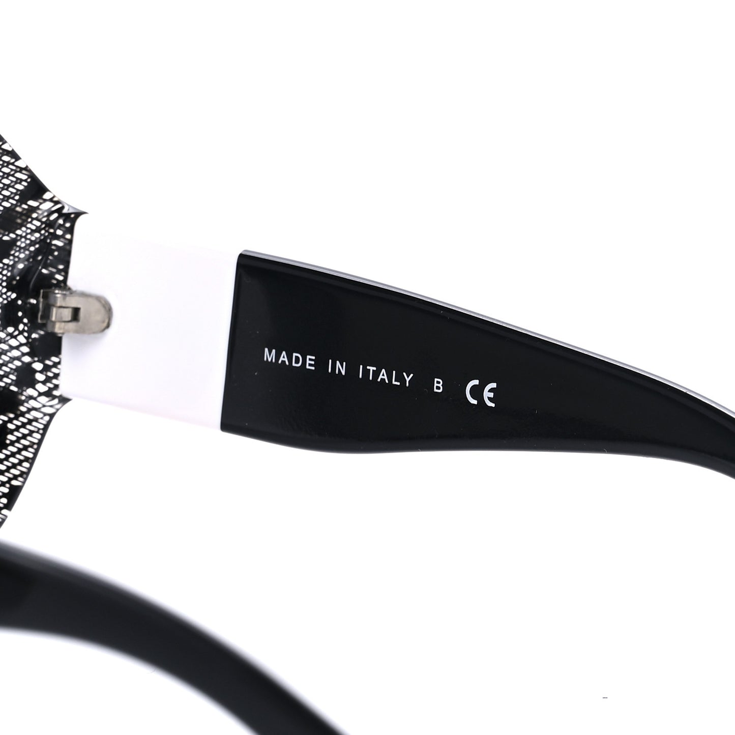 Acetate CC Lace Effect Sunglasses 5146 Black White