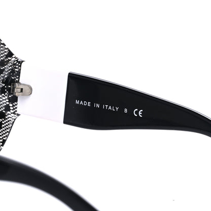 Chanel Acetate CC Lace Effect Sunglasses 5146 Black White 6 of 8