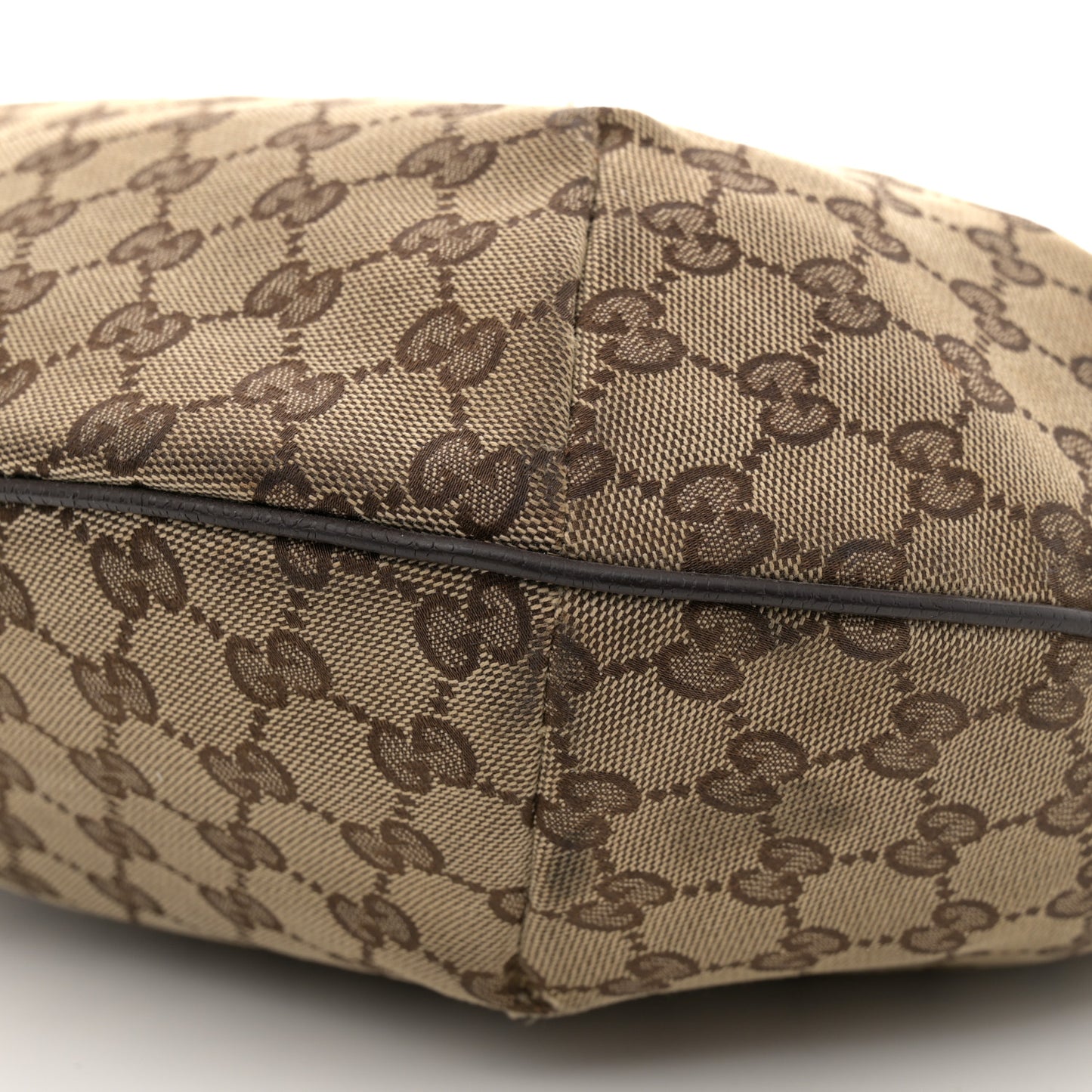 Monogram Web Medium Half Moon Hobo Dark Brown