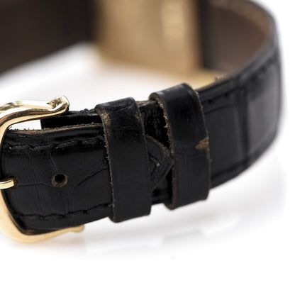 Cartier 18K Yellow Gold Alligator 20mm Tank Francaise Quartz Watch 10 of 11