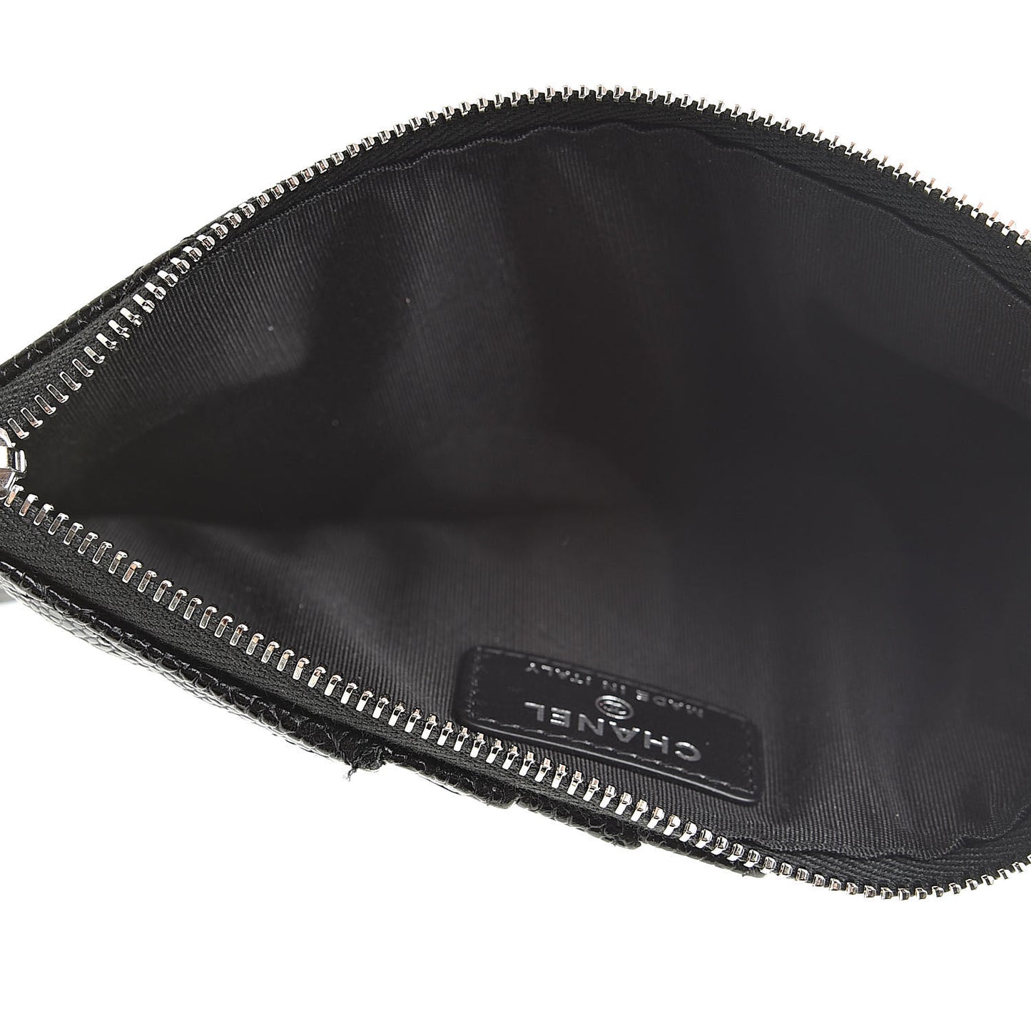 Caviar Quilted Classic Flat Wallet Pouch So Black
