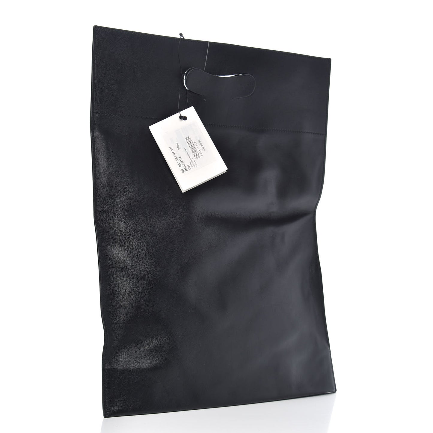 Calfskin Printed Kitten Plastic Bag Shopper S Black