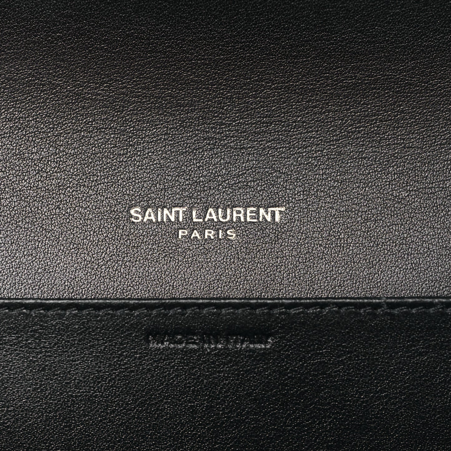 Calfskin Lizard Embossed Monogram Uptown Chain Wallet Black