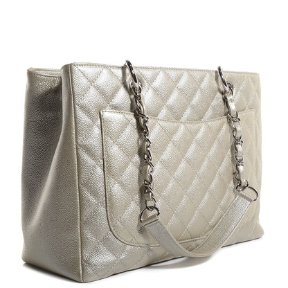 Chanel Caviar Grand Shopping Tote GST Light Gold 3 of 8