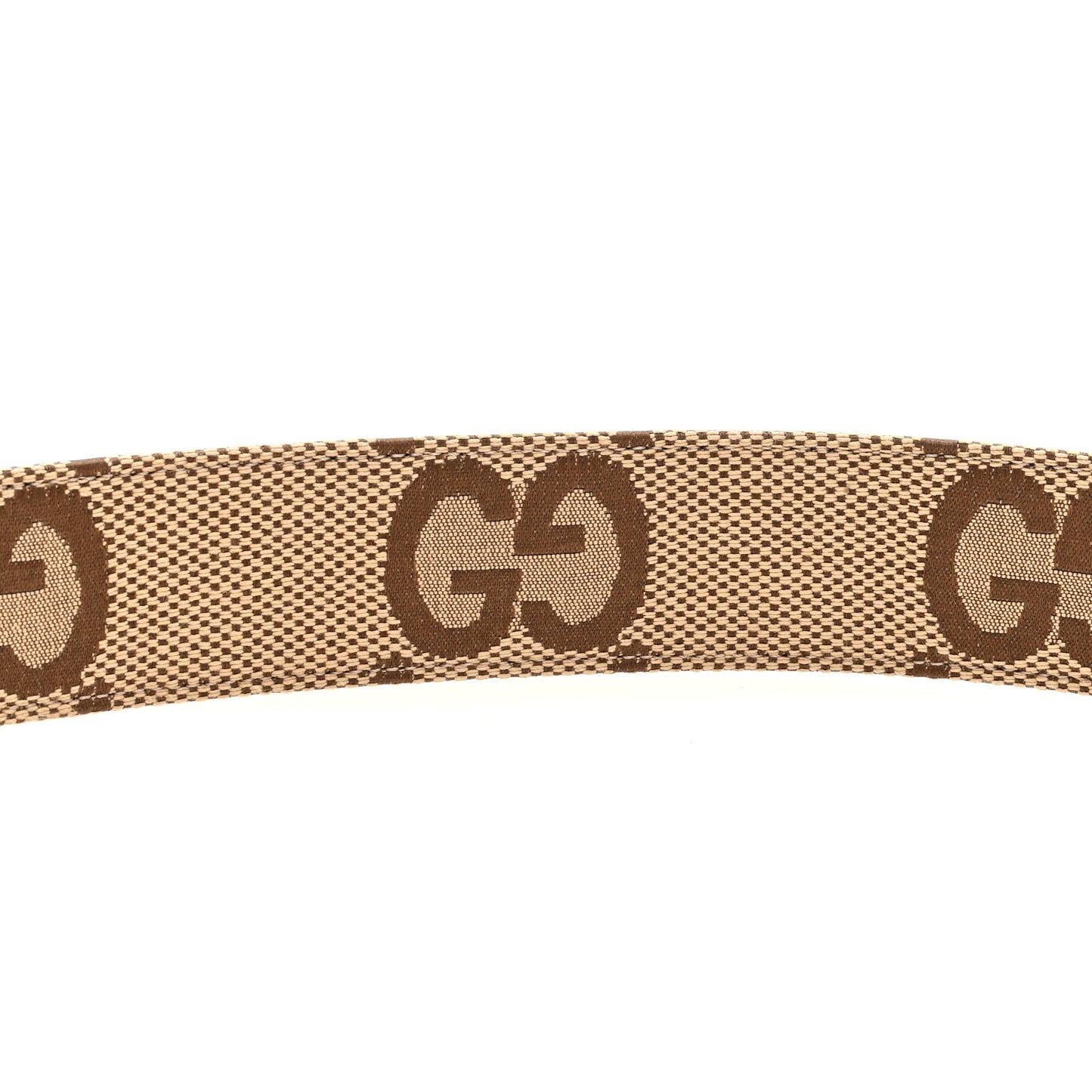Monogram Jumbo GG Textured Dollar Calfskin Double G 40mm Belt 95 38 Camel Ebony