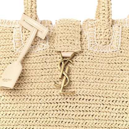 Saint Laurent Raffia Baby Monogram Downtown Cabas Naturale 11 of 11