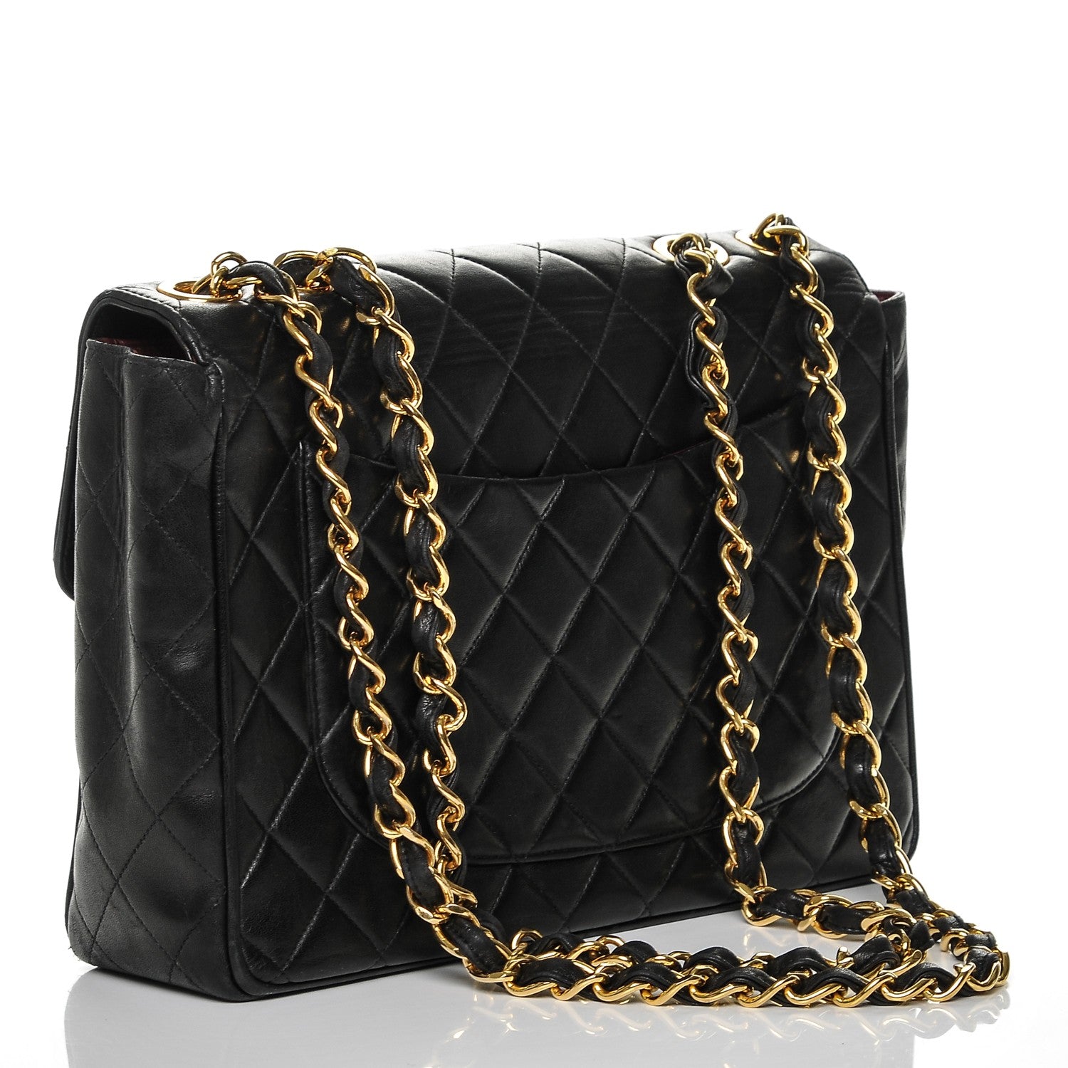 Chanel Lambskin Quilted Jumbo Single Flap Black 3 of 8