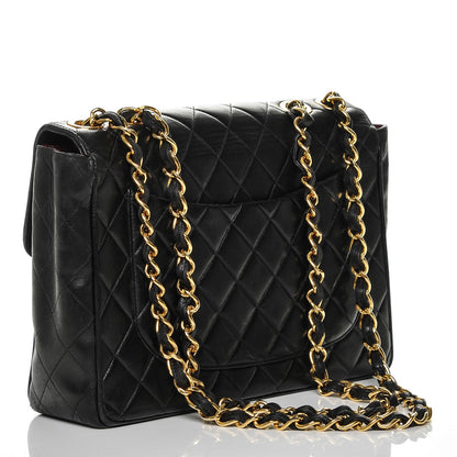 Chanel Lambskin Quilted Jumbo Single Flap Black 3 of 8