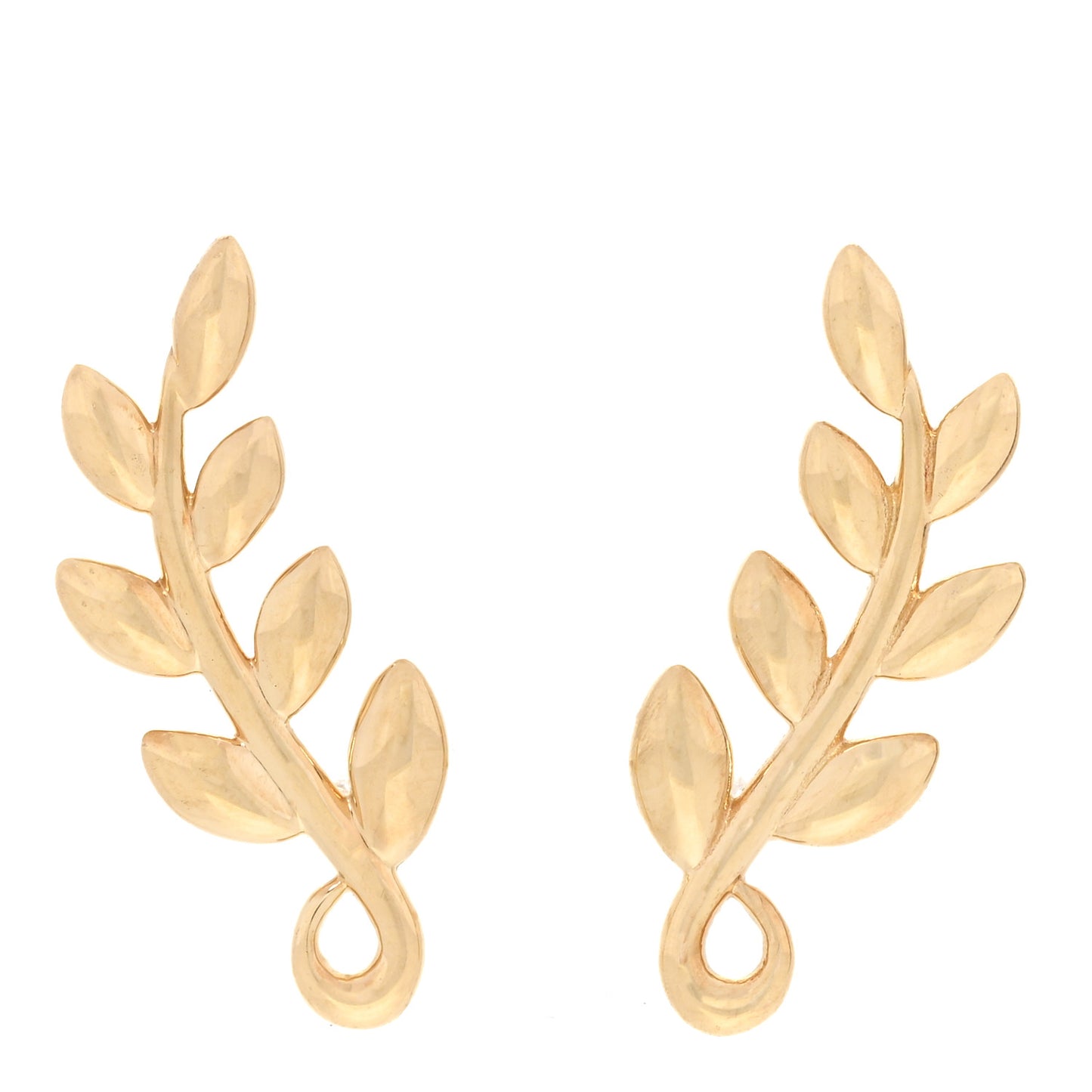 18K Yellow Gold Paloma Picasso Olive Leaf Climber Earrings
