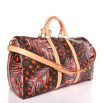 Louis Vuitton Monogram Jungle Dots Keepall Bandouliere 50 Sugar Pink Poppy 4 of 7