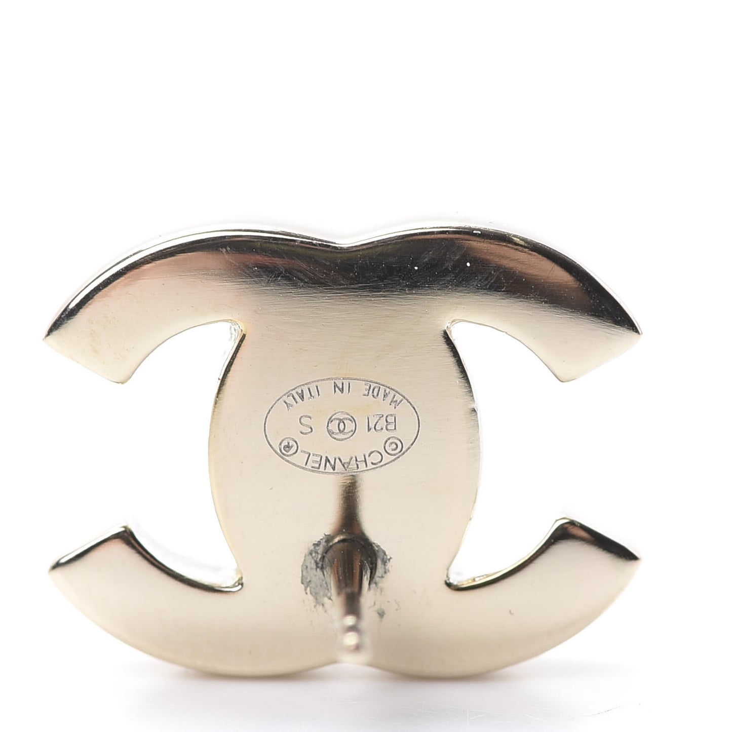 Metal CC Turnlock Earrings Gold