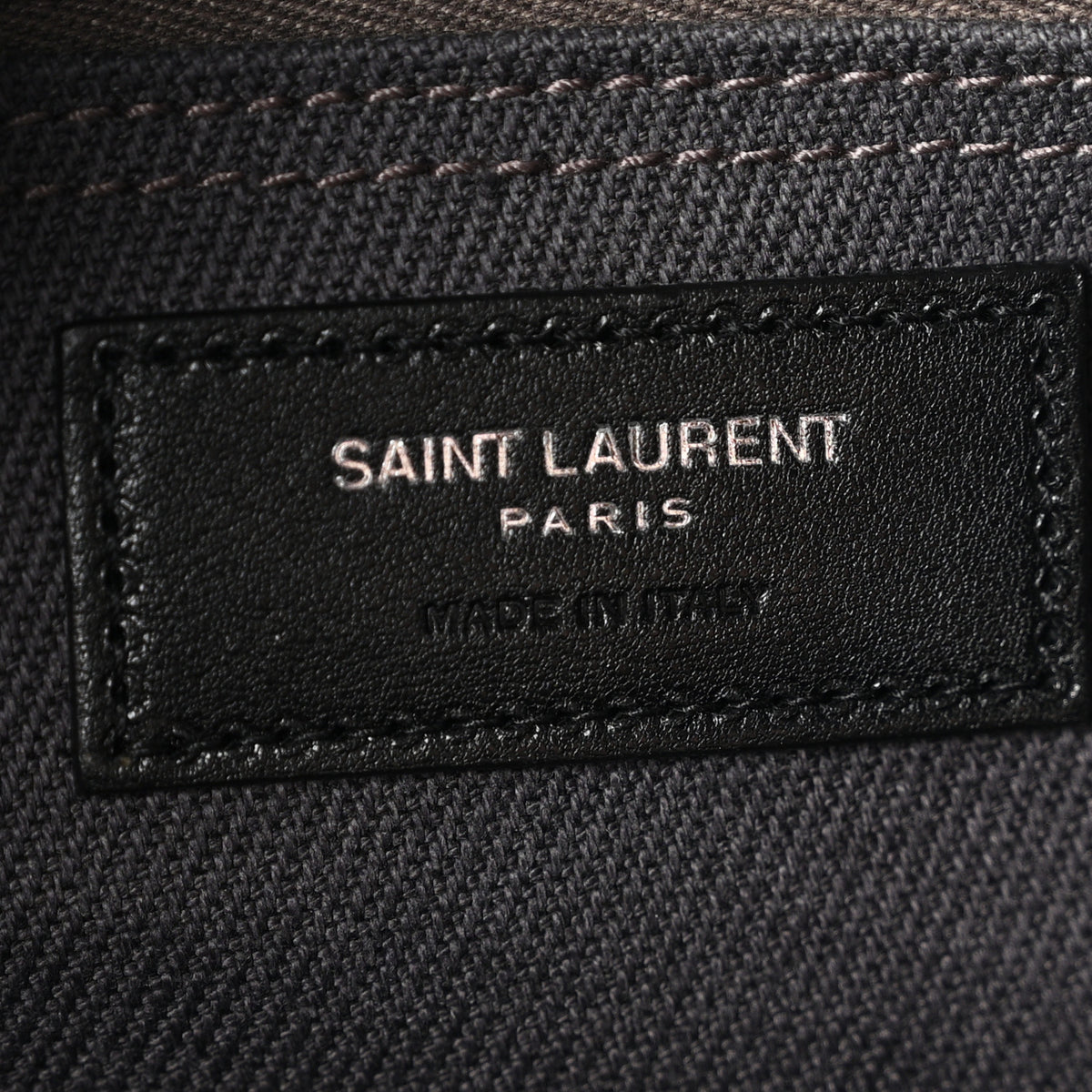 Linen Calfskin Rive Gauche North South Tote Grey