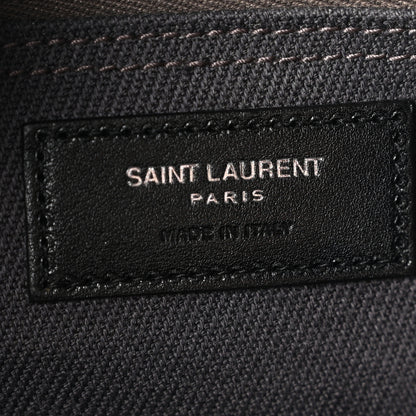 Saint Laurent Linen Calfskin Rive Gauche North South Tote Grey 6 of 9