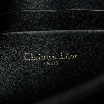 Christian Dior Lambskin Cannage Butterfly Studs Miss Dior Pouch Black 5 of 9