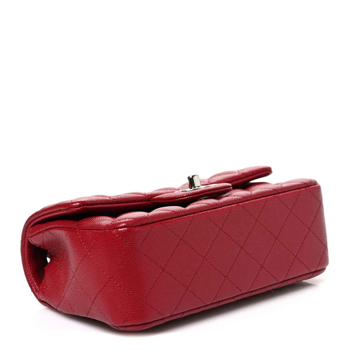 Chanel Caviar Quilted Mini Rectangular Flap Red 4 of 11